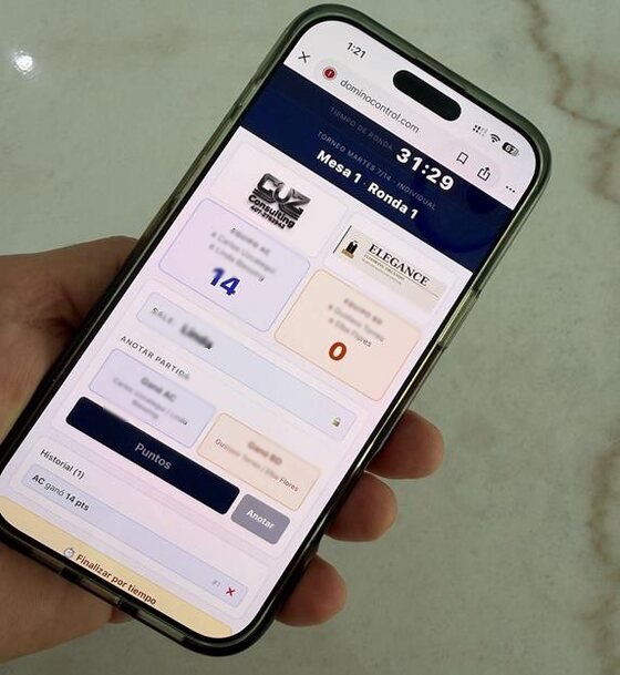 Anotando una partida desde el teléfono